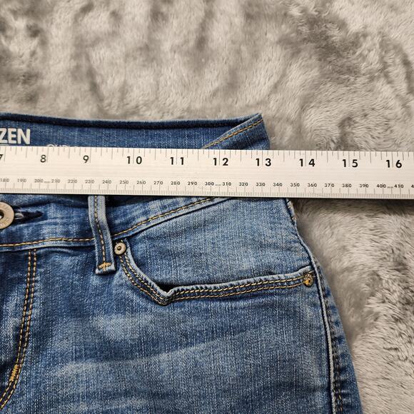 Levi's Denizen Jeans Womens 2 Blue Curvy Slim Cuffed Capri Low Rise Stretch - Picture 11 of 15